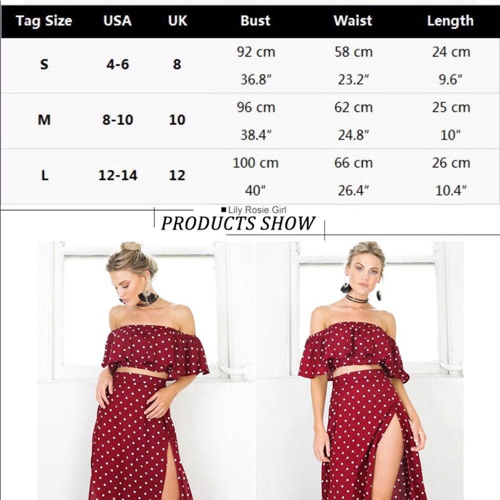 Burgundy two piece set - Picture 3 of 4
